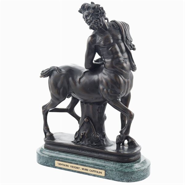A burnished bronze sulpture