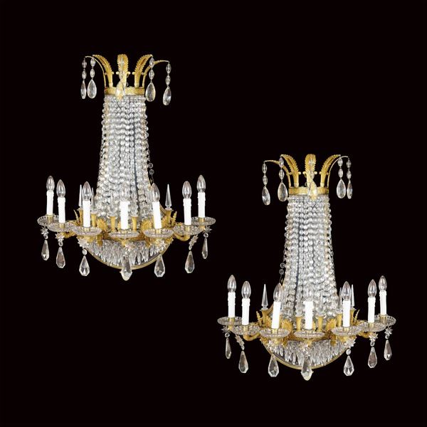 A pair of Impero style appliques  (France, 19th century)  - Auction Fine Art from Villa Astor and other private collections - Colasanti Casa d'Aste