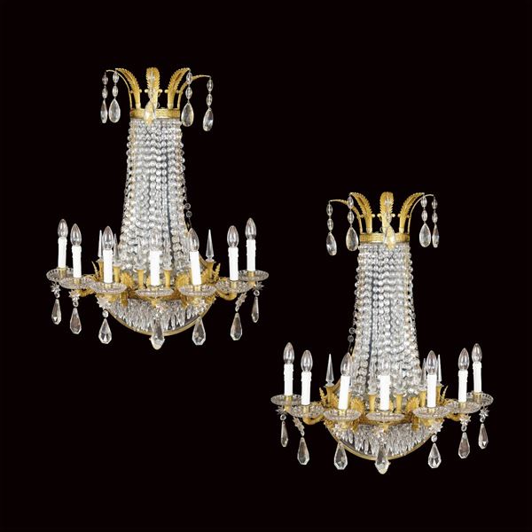 A pair of Impero style appliques