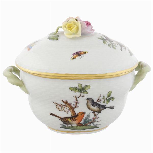 Herend a two-handled porcelain sugar bowl