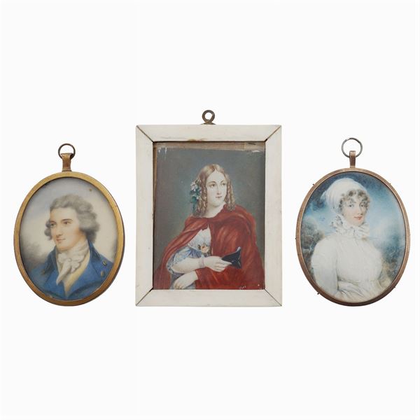 A collection of three miniatures