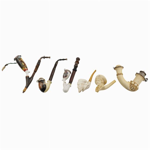 A collection of six pipes