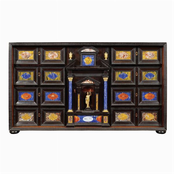 A palissander and hard stones cabinet