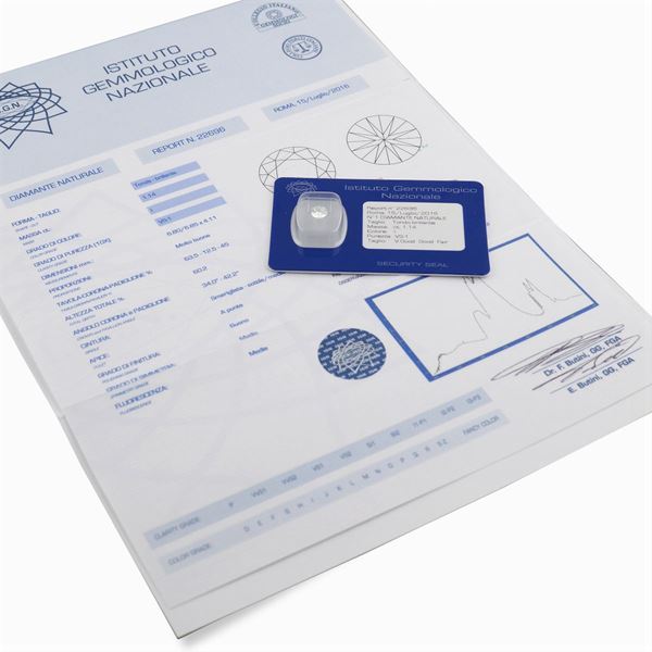 Diamante taglio brillante ct 1,14 in blister