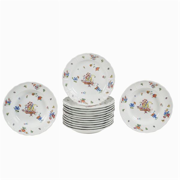 Meissen, 14 porcelain plates