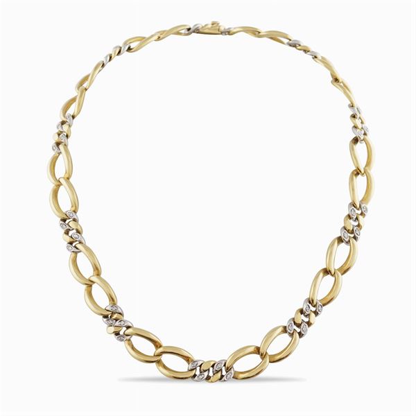 A collar necklace with groumette  knit  - Auction Fine jewels and watches, silver and coptic textile fragments - Colasanti Casa d'Aste