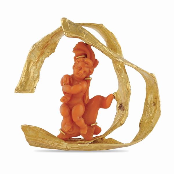 Fausto Maria Franchi, sculpture brooch