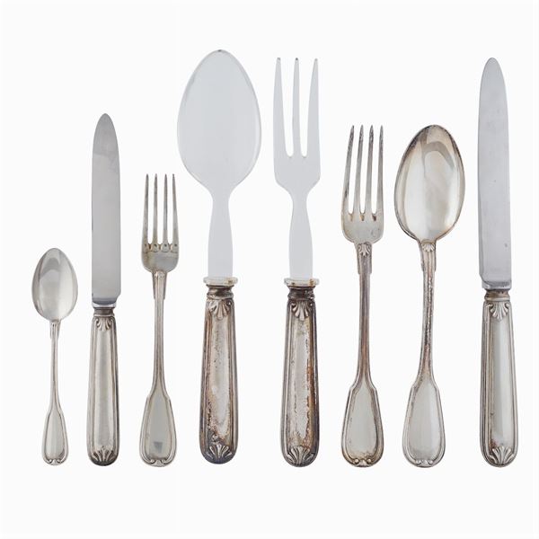 A silver flatware service (74)  (Italy, mid 20th century)  - Auction Fine jewels and watches, silver and coptic textile fragments - Colasanti Casa d'Aste