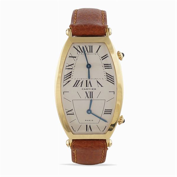 Cartier Tonneau Dual Time, orologio da polso