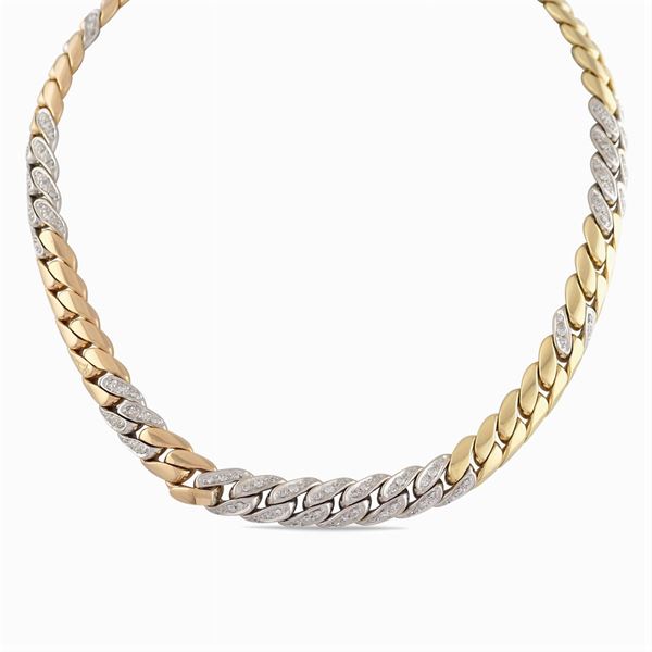 Pomellato, 18kt three color gold collar necklace