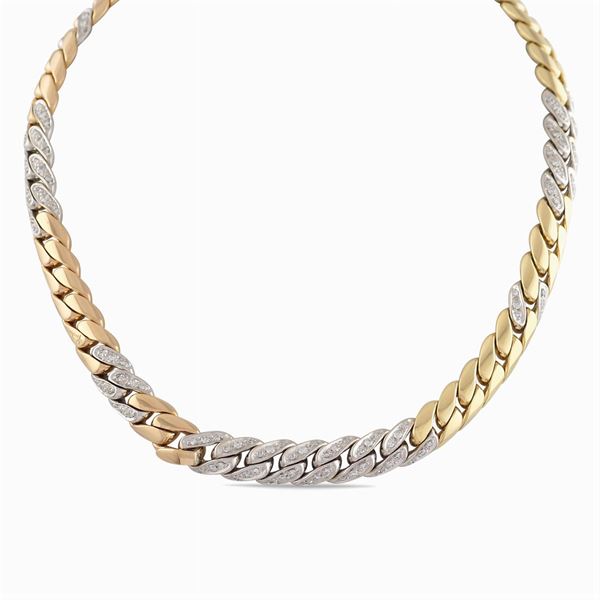 Pomellato, girocollo in oro tre colori 18kt
