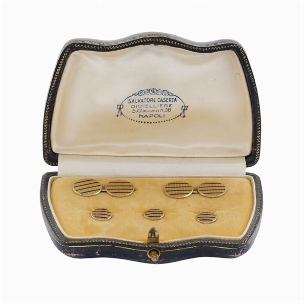 A cufflink smoking set  (1940/50ies)  - Auction Fine jewels and watches, silver and coptic textile fragments - Colasanti Casa d'Aste