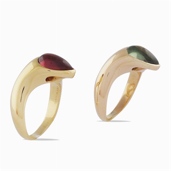 Bulgari, two snake rings