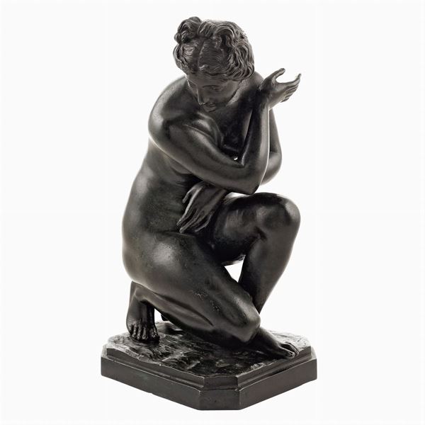 A burnished bronze sculpture