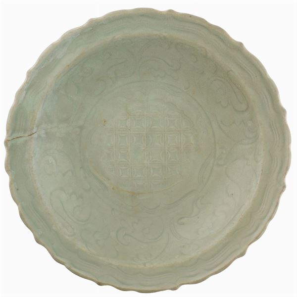 A Celadon ceramic plate