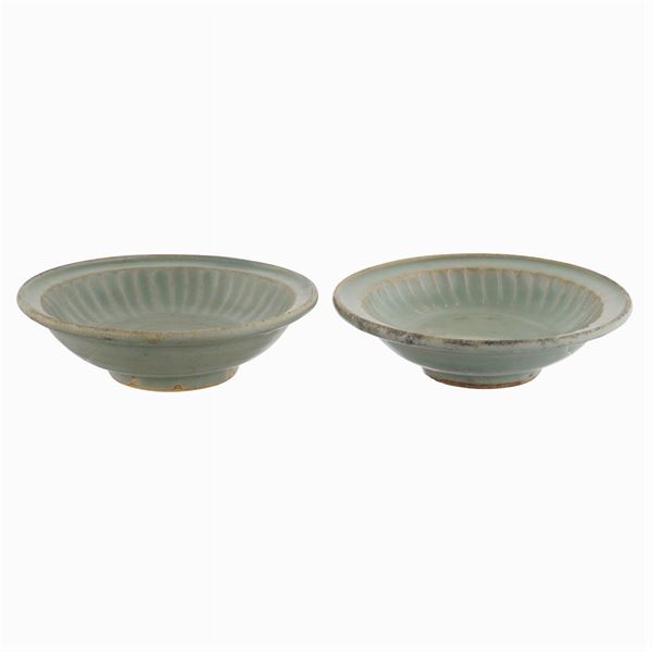 Coppia di bowls in ceramica Celadon