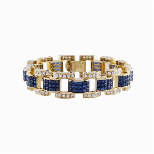 Bracciale carrarmato in oro giallo 18kt
