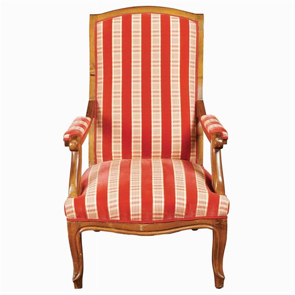 A walnut armchair