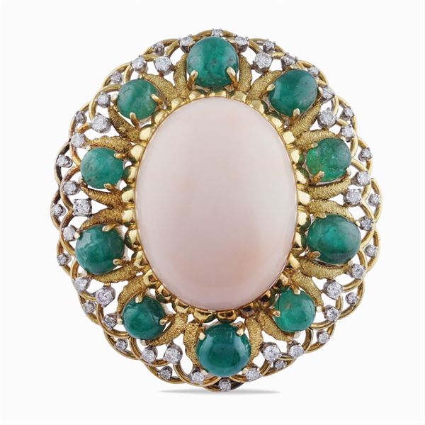 Spilla pendente in oro giallo 18kt