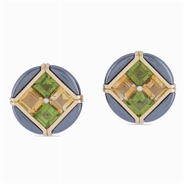 Bulgari, button shaped earrings