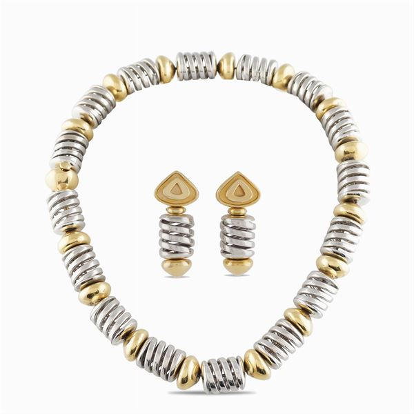 Marina Bulgari, parure in oro e acciaio
