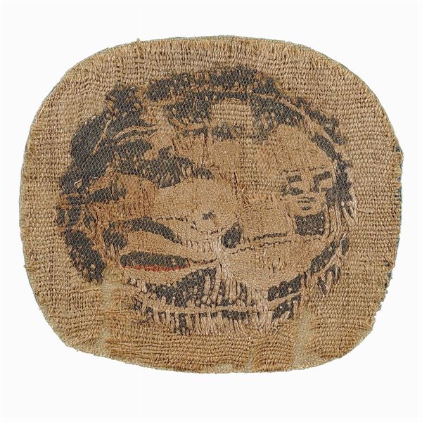 Coptic textile fragment  (Egypt, Byzantine period 4th -early 7th century)  - Auction Fine jewels and watches, silver and coptic textile fragments - Colasanti Casa d'Aste