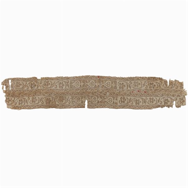 Coptic textile fragment  (Egypt, early Islamic period 641 A.D - 9th century)  - Auction Fine jewels and watches, silver and coptic textile fragments - Colasanti Casa d'Aste