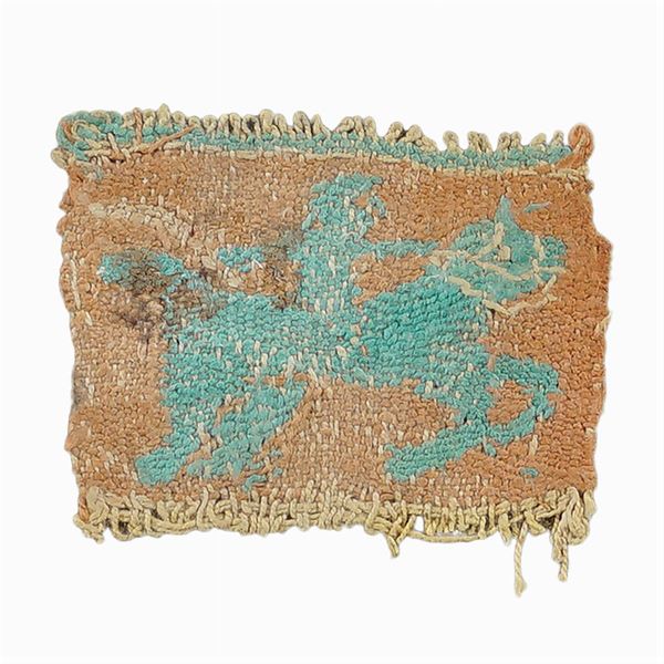 Frammento di tessuto Copto  (Egitto, prima epoca islamica 641 d.C. al IX Sec.)  - Asta GIOIELLI |OROLOGI ARGENTI - Colasanti Casa d'Aste