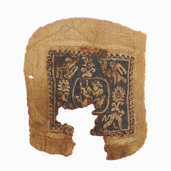 Coptic textile fragment  (Egypt, early Islamic period)  - Auction Fine jewels and watches, silver and coptic textile fragments - Colasanti Casa d'Aste