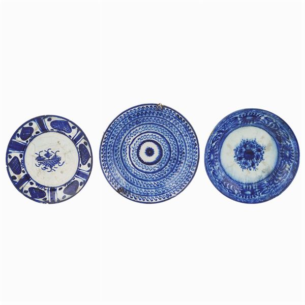 Three ancient Iznik plates