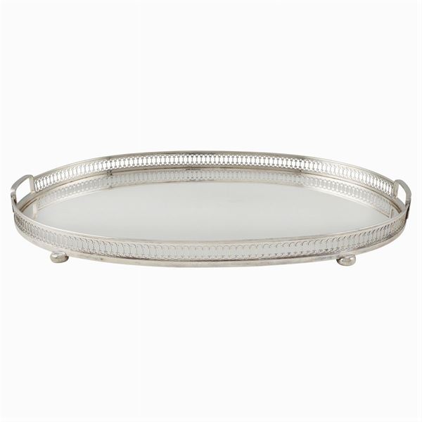 A two handled silver tray