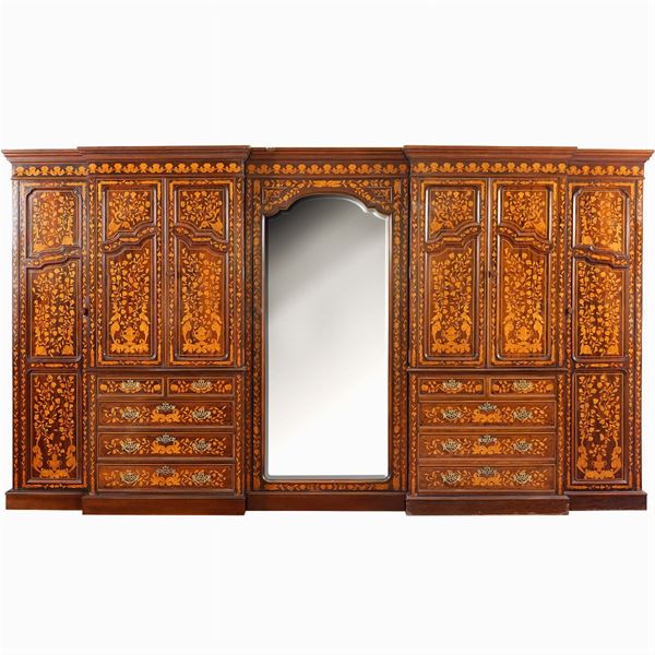 A Large mahogany closet