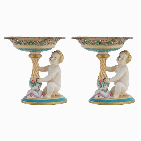 A pair of porcelain small trays  (20th century)  - Auction Fine Art from Villa Astor and other private collections - Colasanti Casa d'Aste