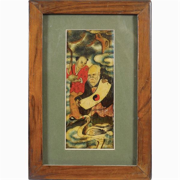 A saponary stone plaque  (oriental manifacture, late 19th century)  - Auction Fine Art from Villa Astor and other private collections - Colasanti Casa d'Aste