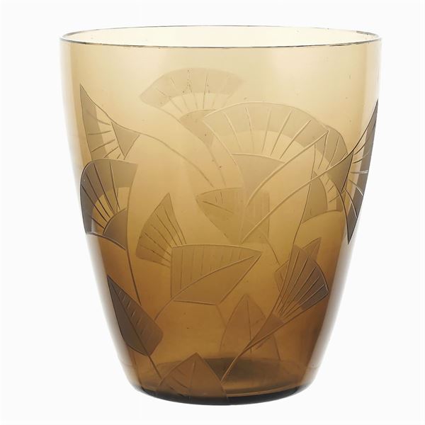 Decò glass vase  (France, 20th century)  - Auction Design - modern and contemporary art - Colasanti Casa d'Aste