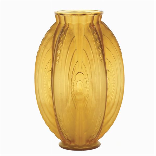 Marius-Ernest Sabino, vaso Decò in vetro