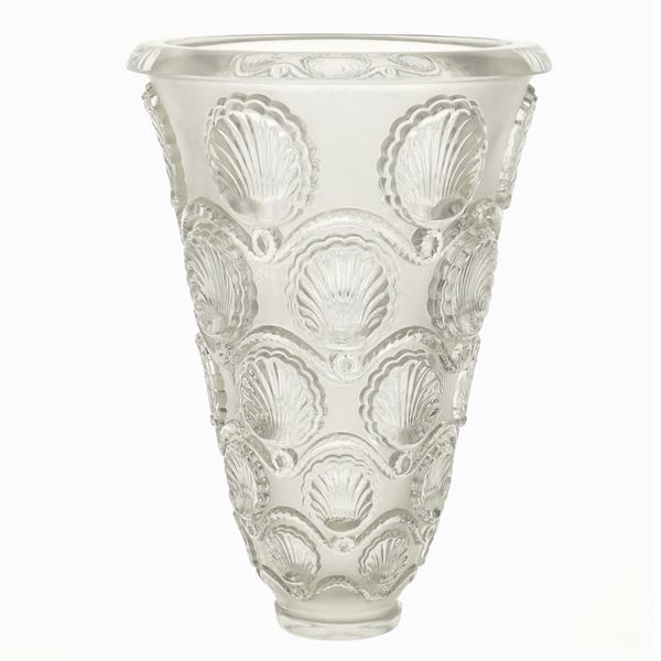 R. Lalique, vaso "Cancale" in cristallo