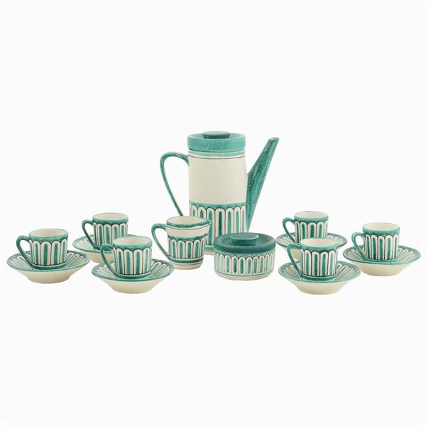 Servizio da caffè vintage in ceramica Vietri
