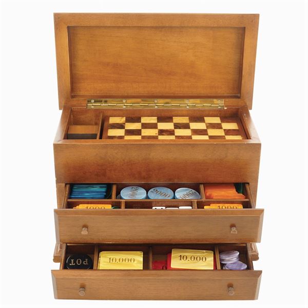 A wood game set