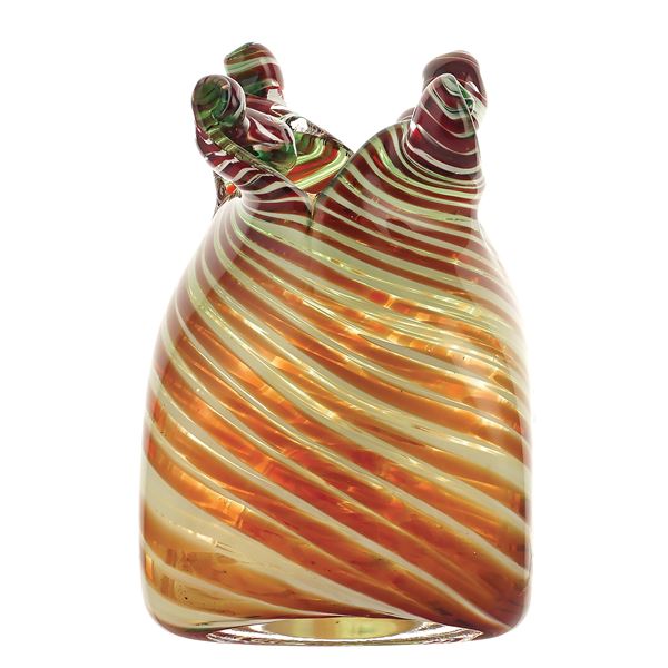 A polychrome glass vase  (Murano, 20th century)  - Auction Online auction with selected works of art from Unicef donations (lots 1 -193) - Colasanti Casa d'Aste