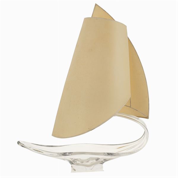 An  Ile de France crystal table lamp