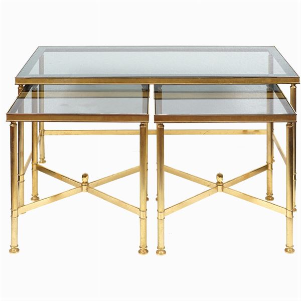 Set of three low tables  (France, 20th century)  - Auction modern and contamporary art - 20th century decorative arts - Colasanti Casa d'Aste