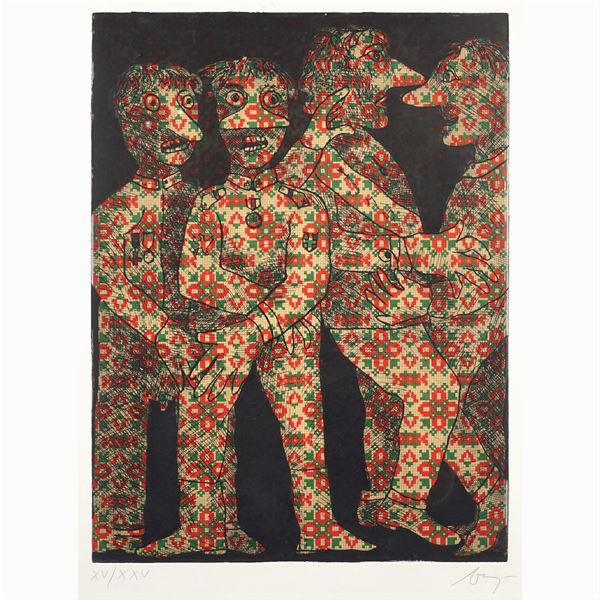 Enrico Baj : Enrico Baj  (Milano 1924 - Vergiate 2003)  - Asta DESIGN | ARTI DECORATIVE DEL 900 - Colasanti Casa d'Aste