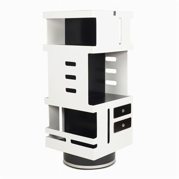 A revolving vintage library  (Italy, 20th century)  - Auction Design - modern and contemporary art - Colasanti Casa d'Aste