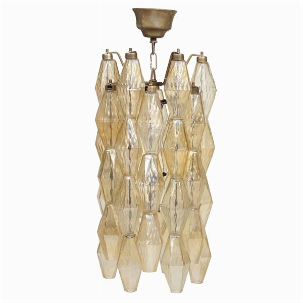 Venini, "Poliedri" series chandelier  (Italy, around 1960)  - Auction Design - modern and contemporary art - Colasanti Casa d'Aste