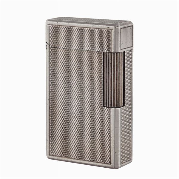 S.T. Dupont, accendino vintage in metallo argentato