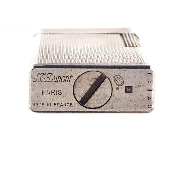 S.T. Dupont, accendino vintage in metallo argentato (Francia, XX