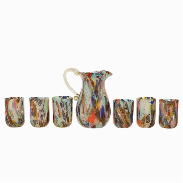 A Murano glass drinking set  (20th century)  - Auction Design - modern and contemporary art - Colasanti Casa d'Aste