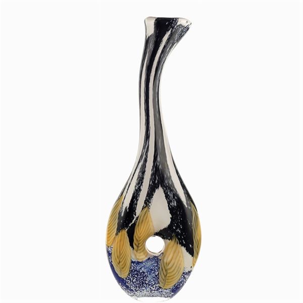 A Murano glass long neck vase