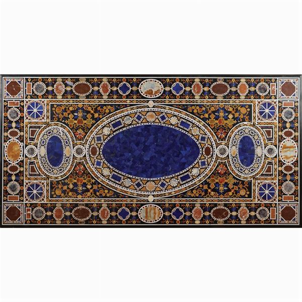 Rectangular black marble top